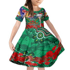 Personalised Australia Rugby Rabbitohs ANZAC Kid Short Sleeve Dress South Sydney Scratch Style