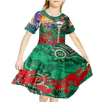 Personalised Australia Rugby Rabbitohs ANZAC Kid Short Sleeve Dress South Sydney Scratch Style