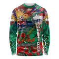 Personalised Australia Rugby Rabbitohs ANZAC Long Sleeve Shirt South Sydney Scratch Style