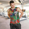 Personalised Australia Rugby Rabbitohs ANZAC Men Tank Top South Sydney Scratch Style