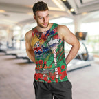 Personalised Australia Rugby Rabbitohs ANZAC Men Tank Top South Sydney Scratch Style