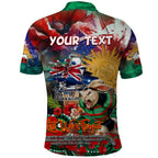 Personalised Australia Rugby Rabbitohs ANZAC Polo Shirt South Sydney Scratch Style