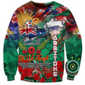 Personalised Australia Rugby Rabbitohs ANZAC Sweatshirt South Sydney Scratch Style