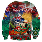 Personalised Australia Rugby Rabbitohs ANZAC Sweatshirt South Sydney Scratch Style