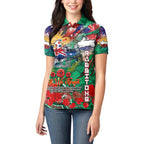 Personalised Australia Rugby Rabbitohs ANZAC Women Polo Shirt South Sydney Scratch Style