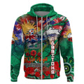 Personalised Australia Rugby Rabbitohs ANZAC Zip Hoodie South Sydney Scratch Style