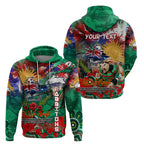 Personalised Australia Rugby Rabbitohs ANZAC Zip Hoodie South Sydney Scratch Style