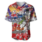 Personalised Australia Rugby Dragons ANZAC Baseball Jersey St George Illawarra Scratch Style