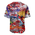 Personalised Australia Rugby Dragons ANZAC Baseball Jersey St George Illawarra Scratch Style