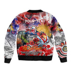 Personalised Australia Rugby Dragons ANZAC Bomber Jacket St George Illawarra Scratch Style