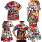 Personalised Australia Rugby Dragons ANZAC Family Matching Mermaid Dress and Hawaiian Shirt St George Illawarra Scratch Style