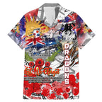 Personalised Australia Rugby Dragons ANZAC Family Matching Mermaid Dress and Hawaiian Shirt St George Illawarra Scratch Style