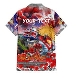 Personalised Australia Rugby Dragons ANZAC Family Matching Mermaid Dress and Hawaiian Shirt St George Illawarra Scratch Style