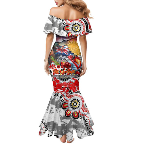 Personalised Australia Rugby Dragons ANZAC Family Matching Mermaid Dress and Hawaiian Shirt St George Illawarra Scratch Style