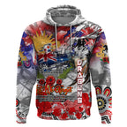 Personalised Australia Rugby Dragons ANZAC Hoodie St George Illawarra Scratch Style