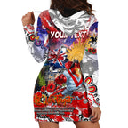 Personalised Australia Rugby Dragons ANZAC Hoodie Dress St George Illawarra Scratch Style
