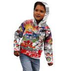 Personalised Australia Rugby Dragons ANZAC Kid Hoodie St George Illawarra Scratch Style