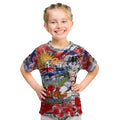 Personalised Australia Rugby Dragons ANZAC Kid T Shirt St George Illawarra Scratch Style