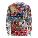 Personalised Australia Rugby Dragons ANZAC Long Sleeve Shirt St George Illawarra Scratch Style