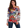 Personalised Australia Rugby Dragons ANZAC Off Shoulder Sweater St George Illawarra Scratch Style