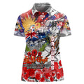Personalised Australia Rugby Dragons ANZAC Women Polo Shirt St George Illawarra Scratch Style