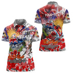Personalised Australia Rugby Dragons ANZAC Women Polo Shirt St George Illawarra Scratch Style
