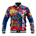 Personalised Australia Rugby Roosters ANZAC Baseball Jacket Sydney Scratch Style