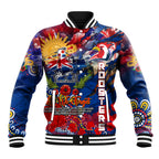 Personalised Australia Rugby Roosters ANZAC Baseball Jacket Sydney Scratch Style
