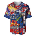 Personalised Australia Rugby Roosters ANZAC Baseball Jersey Sydney Scratch Style