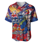 Personalised Australia Rugby Roosters ANZAC Baseball Jersey Sydney Scratch Style