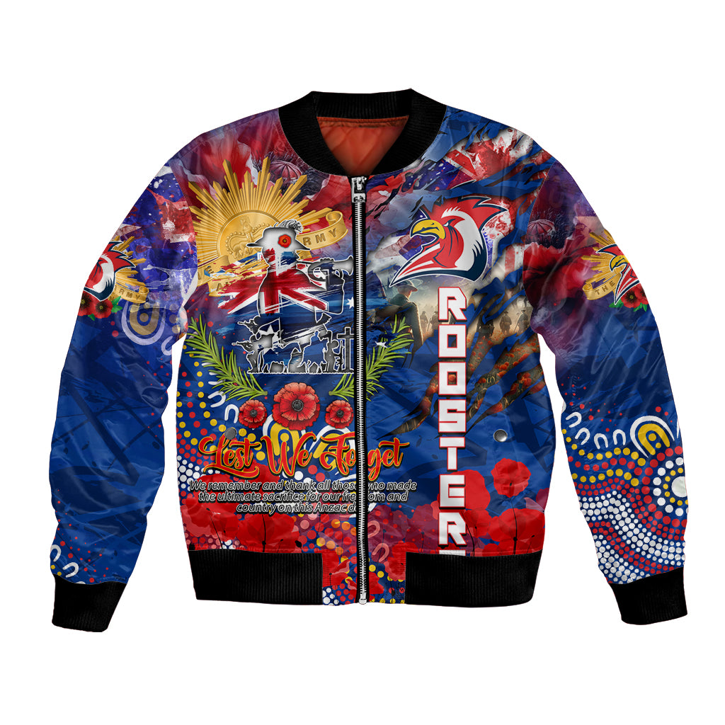 Personalised Australia Rugby Roosters ANZAC Bomber Jacket Sydney Scratch Style
