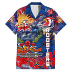 Personalised Australia Rugby Roosters ANZAC Family Matching Mermaid Dress and Hawaiian Shirt Sydney Scratch Style