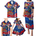 Personalised Australia Rugby Roosters ANZAC Family Matching Puletasi and Hawaiian Shirt Sydney Scratch Style