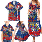 Personalised Australia Rugby Roosters ANZAC Family Matching Summer Maxi Dress and Hawaiian Shirt Sydney Scratch Style
