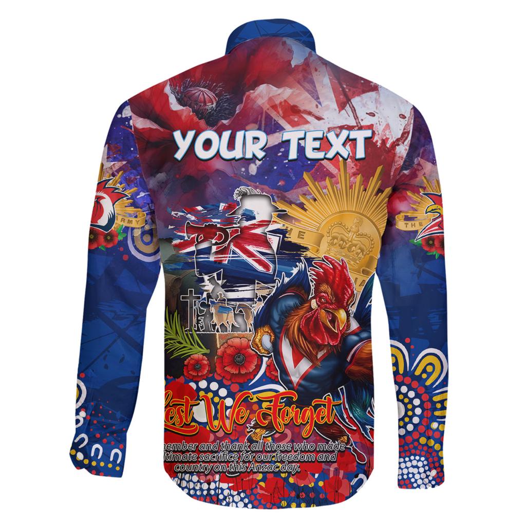 Personalised Australia Rugby Roosters ANZAC Family Matching Tank Maxi Dress and Hawaiian Shirt Sydney Scratch Style
