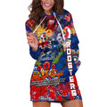 Personalised Australia Rugby Roosters ANZAC Hoodie Dress Sydney Scratch Style