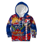 Personalised Australia Rugby Roosters ANZAC Kid Hoodie Sydney Scratch Style