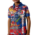 Personalised Australia Rugby Roosters ANZAC Kid Polo Shirt Sydney Scratch Style