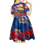 Personalised Australia Rugby Roosters ANZAC Kid Short Sleeve Dress Sydney Scratch Style