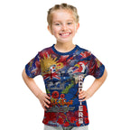 Personalised Australia Rugby Roosters ANZAC Kid T Shirt Sydney Scratch Style