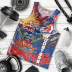 Personalised Australia Rugby Roosters ANZAC Men Tank Top Sydney Scratch Style