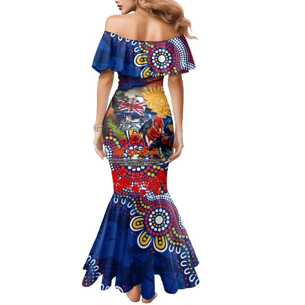 Personalised Australia Rugby Roosters ANZAC Mermaid Dress Sydney Scratch Style