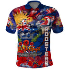Personalised Australia Rugby Roosters ANZAC Polo Shirt Sydney Scratch Style