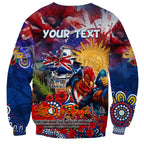 Personalised Australia Rugby Roosters ANZAC Sweatshirt Sydney Scratch Style