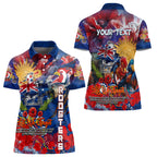 Personalised Australia Rugby Roosters ANZAC Women Polo Shirt Sydney Scratch Style
