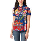 Personalised Australia Rugby Roosters ANZAC Women Polo Shirt Sydney Scratch Style