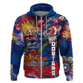 Personalised Australia Rugby Roosters ANZAC Zip Hoodie Sydney Scratch Style