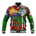 Personalised New Zealand Warriors ANZAC Baseball Jacket Scratch Style DT02
