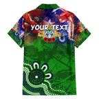 Personalised New Zealand Warriors ANZAC Hawaiian Shirt Scratch Style DT02