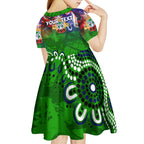 Personalised New Zealand Warriors ANZAC Kid Short Sleeve Dress Scratch Style DT02